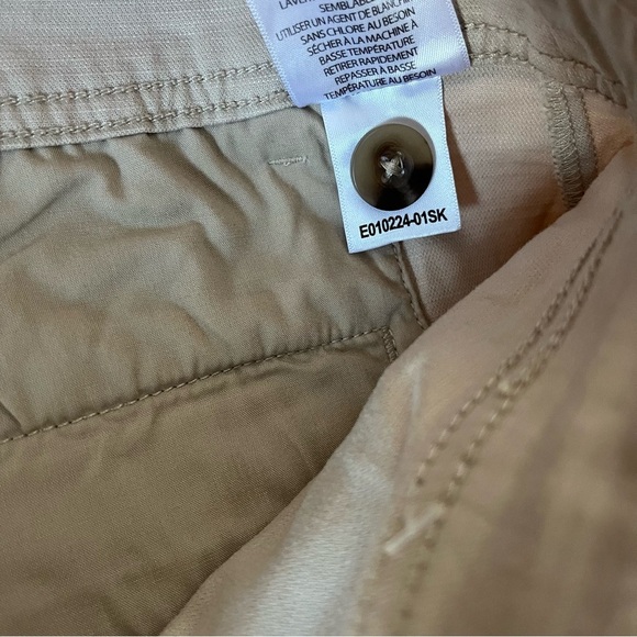 Kersh Khaki Belted Skirt Size M Cotton Tencel Stretch Pockets Casual Workwear - Picture 9 of 14